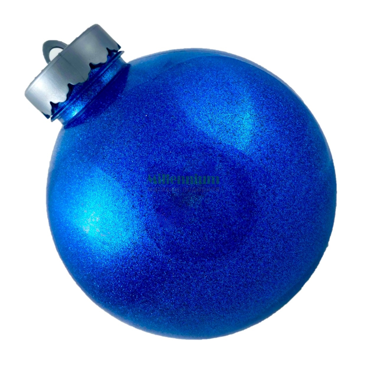 Ёлочный шар15 см  Синий блестящий  МДМ